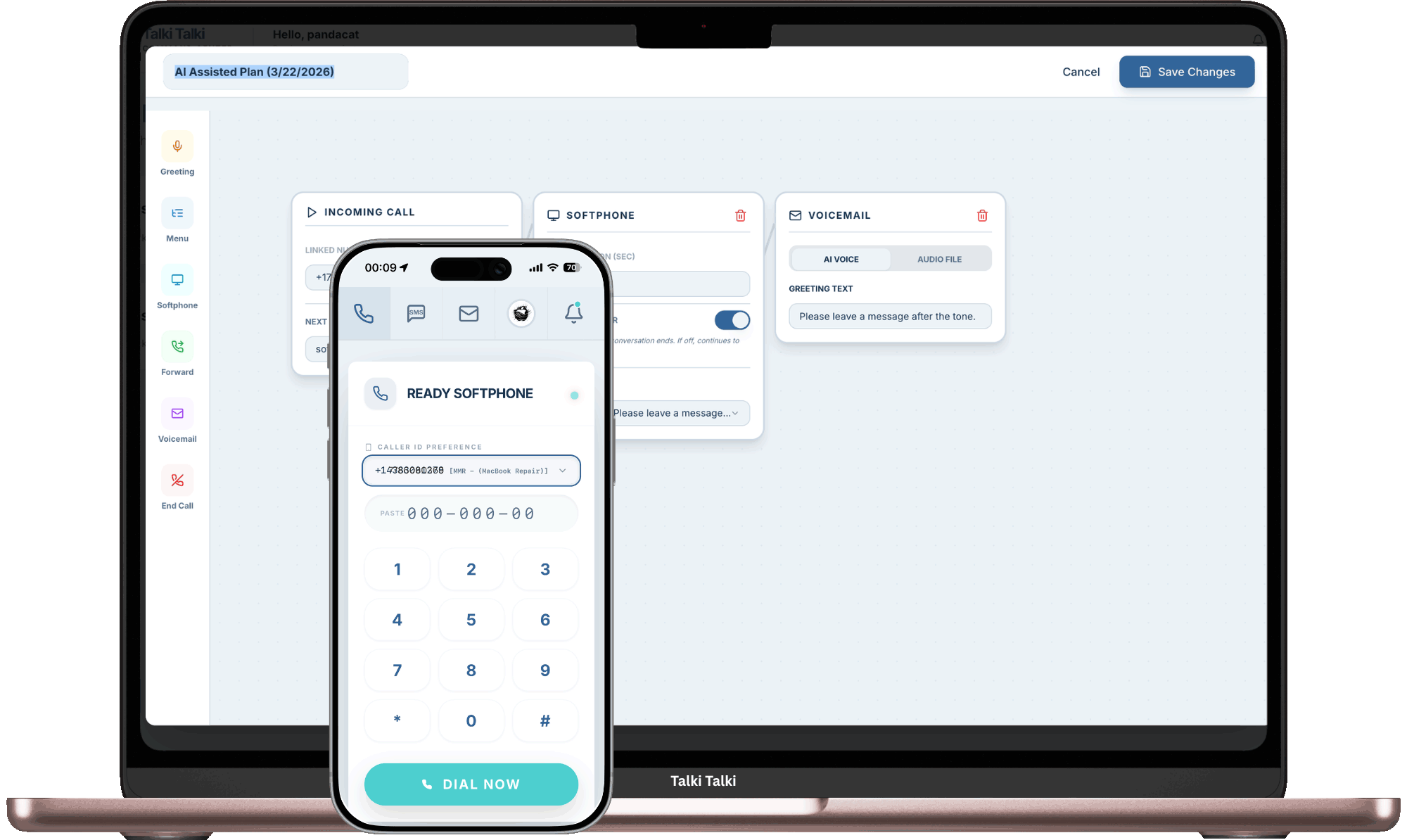 A modern cloud phone system for businesses by Pandacat
